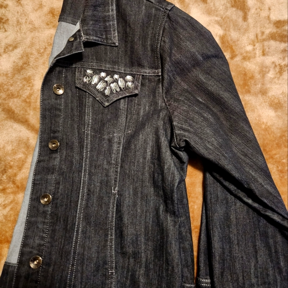 Plus size Ashley Stewart Denim Jacket - Picture 5 of 6